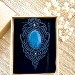 Médaillon labradorite macramé fait main