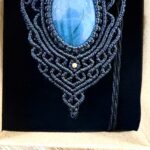 Médaillon labradorite macramé fait main